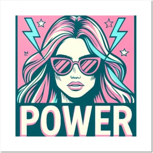 girl power retro Posters and Art